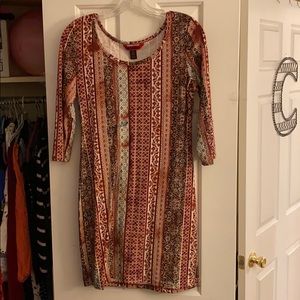 Bodycon Dress, 3/4 sleeves